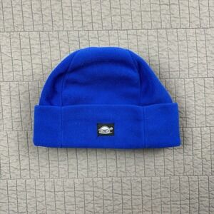 Vintage 90s Turtle Fur Fleece Beanie Toque Blue Winter Outdoors Cap